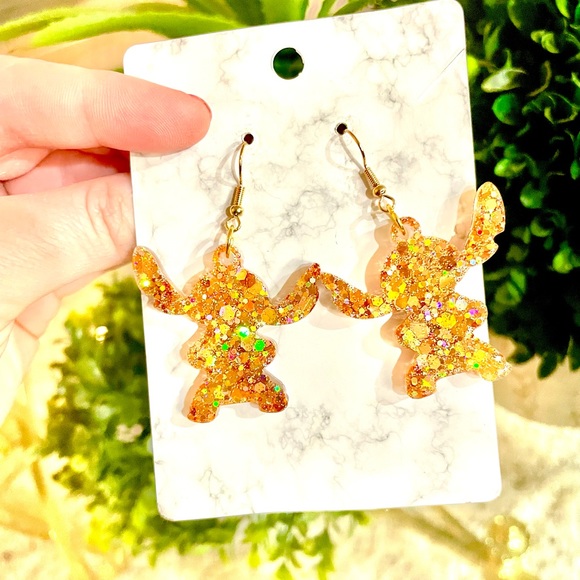 Stitch Alien Dangle Earrings - Picture 7 of 9